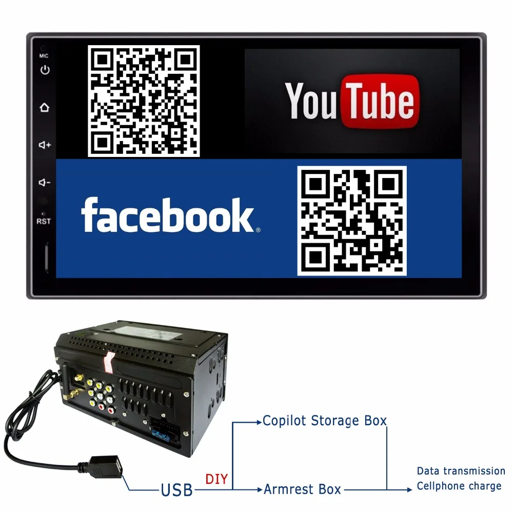 Clearance Panlelo 2 Din Android 6.0 Car Stereo 7 Inch Quad Core Head Unit 1080P GPS Navigation Audio Radio Built in Wi-Fi Bluetooth RDS 4