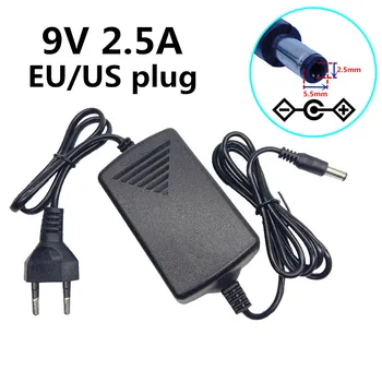 

EU US Plug 9V 2.5A 2500mA 9 Volt DC power Supply Power Adapter AC to 9V DC Adaptor transformer dc5.5mmx2.5mm/2.1mm Switching