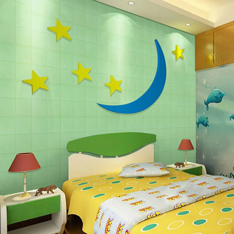 3D Wall Stickers for Kids Room Bedroom Home Decor Foam ...