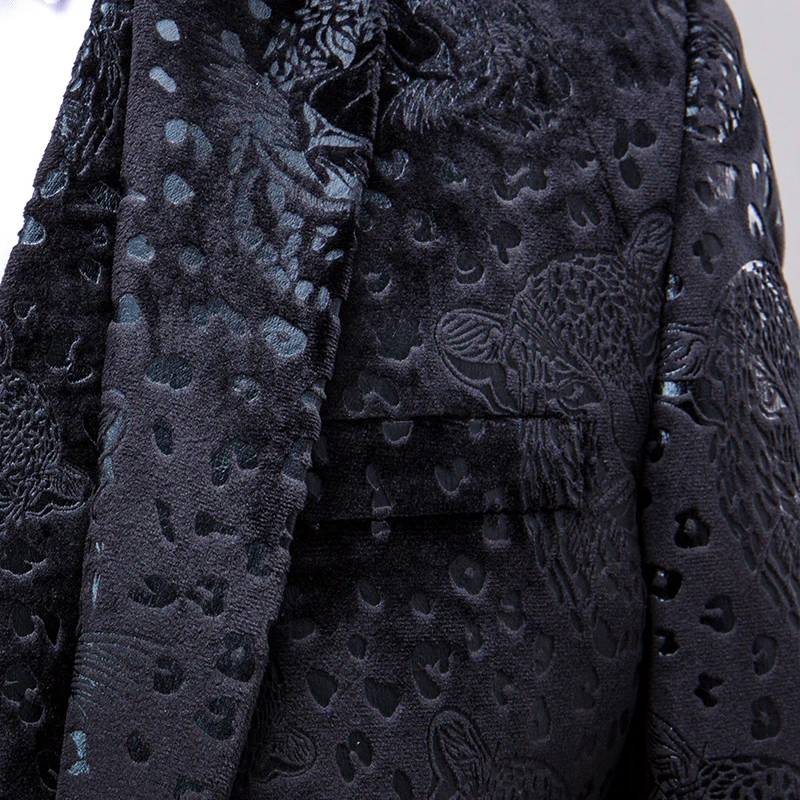 Jacquard Suit Men Slim Fit Party Wedding Casual Suits 3 Pieces (jacket+pants+vest)