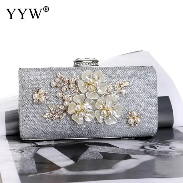 womens grey clutch bag