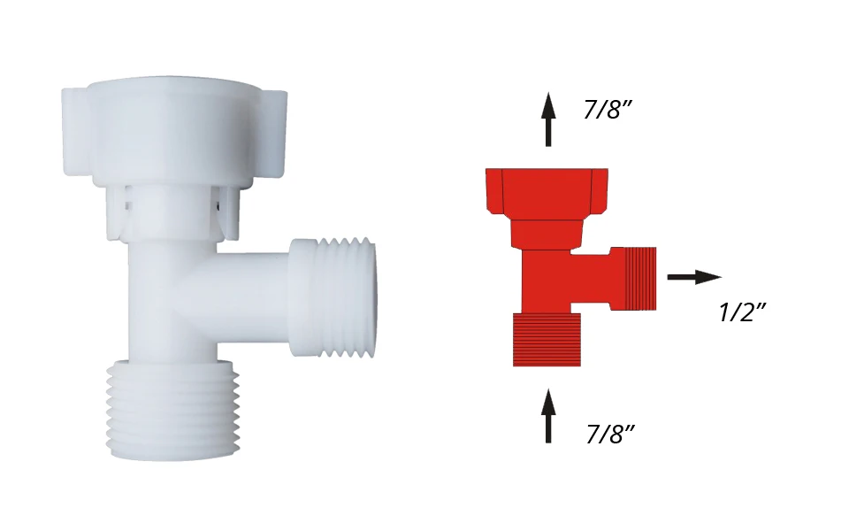 Аксессуары для ванной комнаты душевой переключатель клапан т-адаптер Разъем для туалетного бака угловой клапан 7/8 1/2 3/8 латунные детали для туалета - Цвет: 1-2