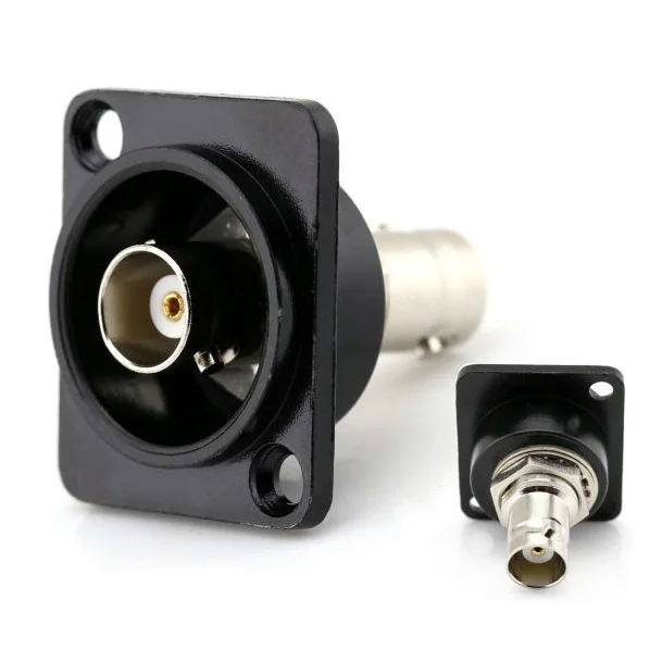 

5Pcs/Lot D-Type Double BNC plug Chassis Panel Mount Connector Audio connector