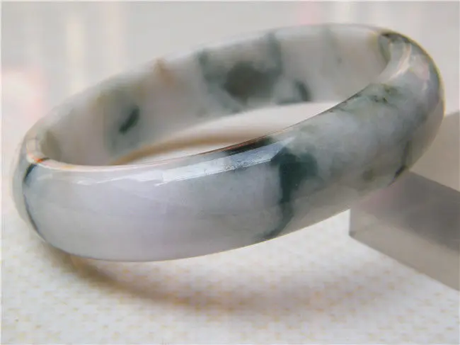 

Hot selling>@@ 100% NATURAL CERTIFICATION GRADE A BEAUTIFUL GREEN JADEITE JADE BRACELET 63.5MM NEW -Bride jewelry free shipping