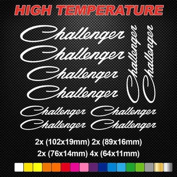 

For 10X Challenger HI-TEMP PREMIUM BRAKE CALIPER DECALS STICKERS CAST VINYL Dodge Car Styling