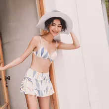 Танкини комплект купальника из трех предметов женский бикини женский купальник женский сексуальный купальный костюм с пуш-ап Пляжная накидка