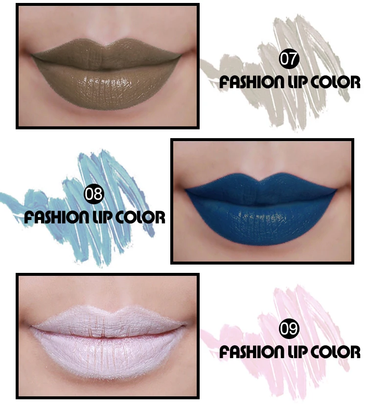 Paleta de Batom com Uma Maquiagem de Longa Pudaier Profissional Moda Cores Pintura Lábios Duração Vermelho Roxo Branco 2021 9 7 Maquiagem de Longa Duração Vermelho Roxo Branco