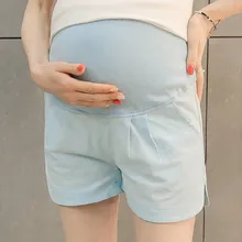 Летняя одежда для беременных из хлопка короткие штаны большой размер, для беременных женская одежда с эластичной резинкой на талии, Беременность одежда шорты живота обтягивающие брюки от 4 Размеры