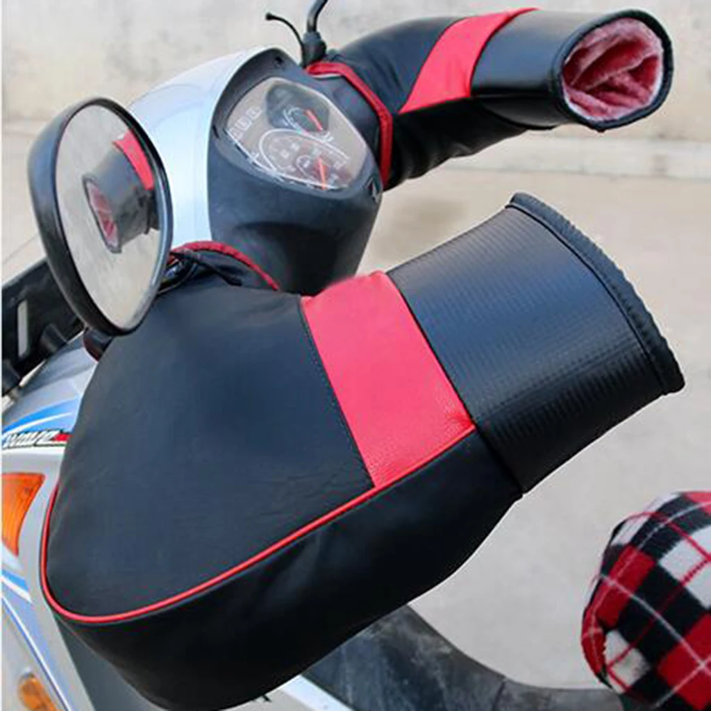 2pcs Motorcycle Motorbike Scooter Handle Hand Bar Grip Muffs Glove Warm  ^^ # 