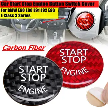 

Carbon Fiber Car Start Stop Engine Button Switch Carbon Cover For BMW E60 E90 E91 E92 E93 3 Series X1 X3 X5 X6