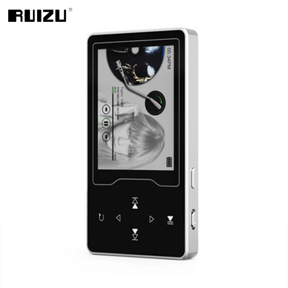 RUIZU D08 8 Гб металлический MP3-плеер 2.4in HD большой цветной экран HIFI без потерь звук FM радио электронная книга Видео плеер со встроенным динамиком