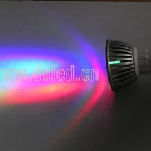 3 Вт RGB светодиодный GU10 прожектор 3 Вт прожектор красного, зеленого, синего цвета, 5VDC, постоянное напряжение, ШИМ, GU10-3W-RGB-5V, 4-проводное соединение