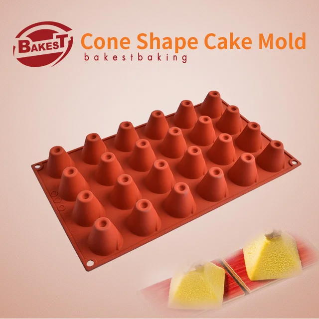 BAKEST Cone Shaped Silicone Cake Mold Baking Fondant Toolsin Cake