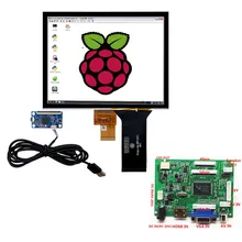 HDMI+ VGA+ 2AV+ аудио Плата управления драйвером+ " емкостный сенсорный блок+ ЖК-дисплей 1024x7687 ips ЖК-экран комплекты модуль автомобиля Raspberry Pi 3