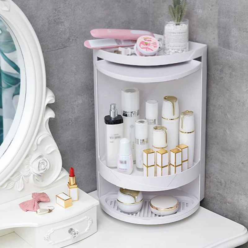 

LUDA Bathroom 360 Degree Rotating Shelf Kitchen Toilet Shelf Corner Shelf Bathroom Storage Rack Cabinet Multi Layer S