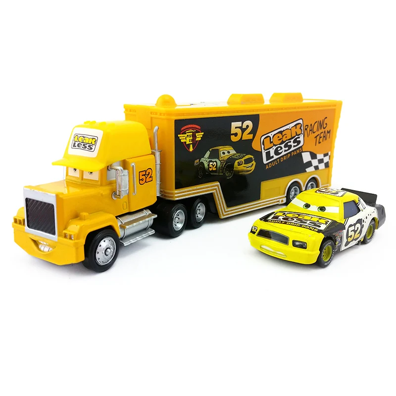 Disney Pixar Cars 2 шт./компл. Lightning McQueen Mack Uncle Truck The King Чико Хикс модель игрушечной машины 1:55 Свободные Новые дети мальчик подарок - Цвет: No.52 Mack Set