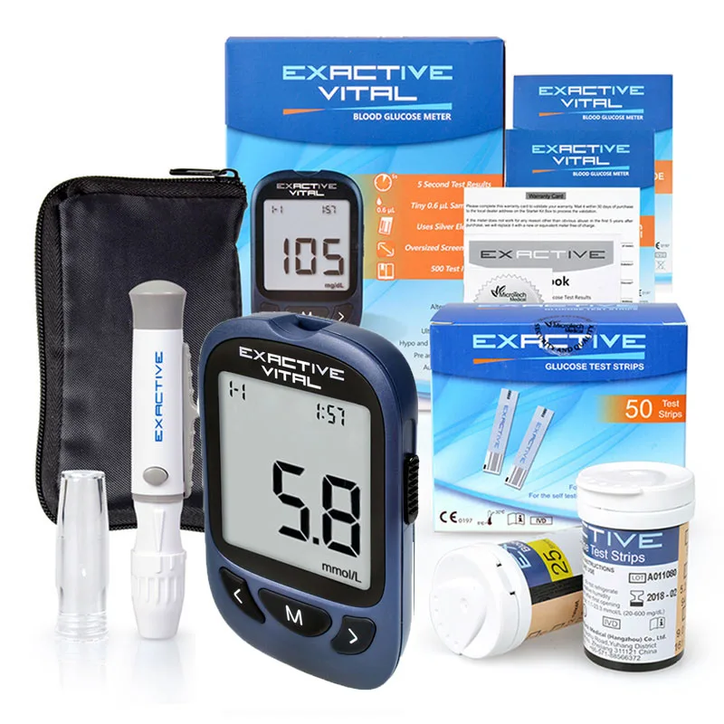 MICROTECH-MEDICAL-CE-FDA-Diabetics-Test-glucometro-Monitor-Certificate-Blood-Glucose-Meters-Monitor-50-strips0