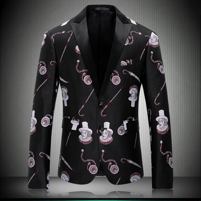 

Suit Jacket Men Designs 2019 Famous Brand Fashion England Style Spring Autumn Wedding Dress Stage Jacket Casual Male Ternos 8651