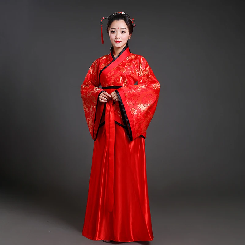 165-180High Quality Hanfu Emboridery Traditional Chinese Style Dance Costumes Qing Dynasty Dramaturgic Dress for Women Peri Robe