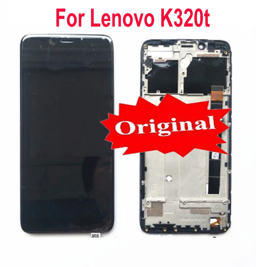 

Original New Best Working LCD Display Touch Panel Screen Digitizer Assembly With Frame For Lenovo K320t 5.7" Phone Sensor Parts