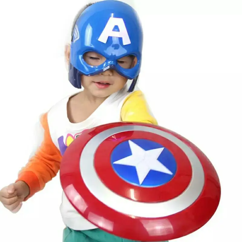 Мститель супер герой Капитан Америка щит Шлем Косплэй для детей игрушки фигурку модель Пластик Escudo