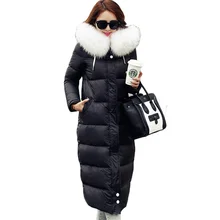 Высокое качество Женское зимнее пальто роскошное натуральное енотовое меховое с капюшоном плотное женское длинное пуховое пальто женская верхняя одежда DX297