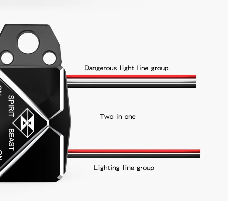 SPIRIT BEAST мотоциклетный переключатель модифицированный электрический автомобиль опасный переключатель света скутер двойной проблесковый переключатель Мото Аксессуары для автомобиля