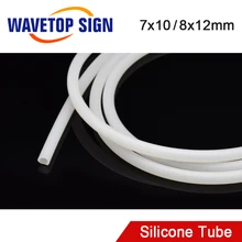 Tubo flessibile in Silicone 7x10mm 8x12mm tubo flessibile per sensore acqua e pompa acqua e refrigeratore d'acqua per macchina da taglio Laser CO2
