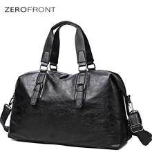 Новая мода многофункциональный Для мужчин с Дорожные Сумки из искусственной кожи Для мужчин путешествия сумки черный большой Ёмкость плеча Сумки