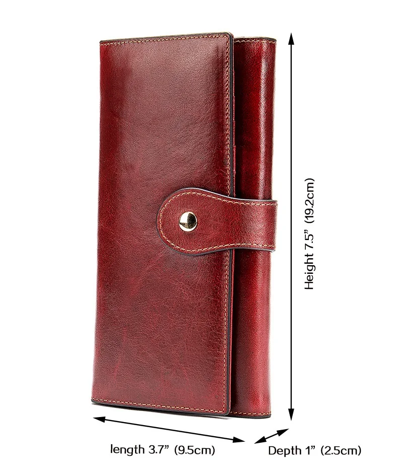 MJ Women's Wallet Genuine Leather Female Long Wallet Women Card Holder Wallets Money Bags Lady Wallets Clutch Purse Coin Pocket (35)