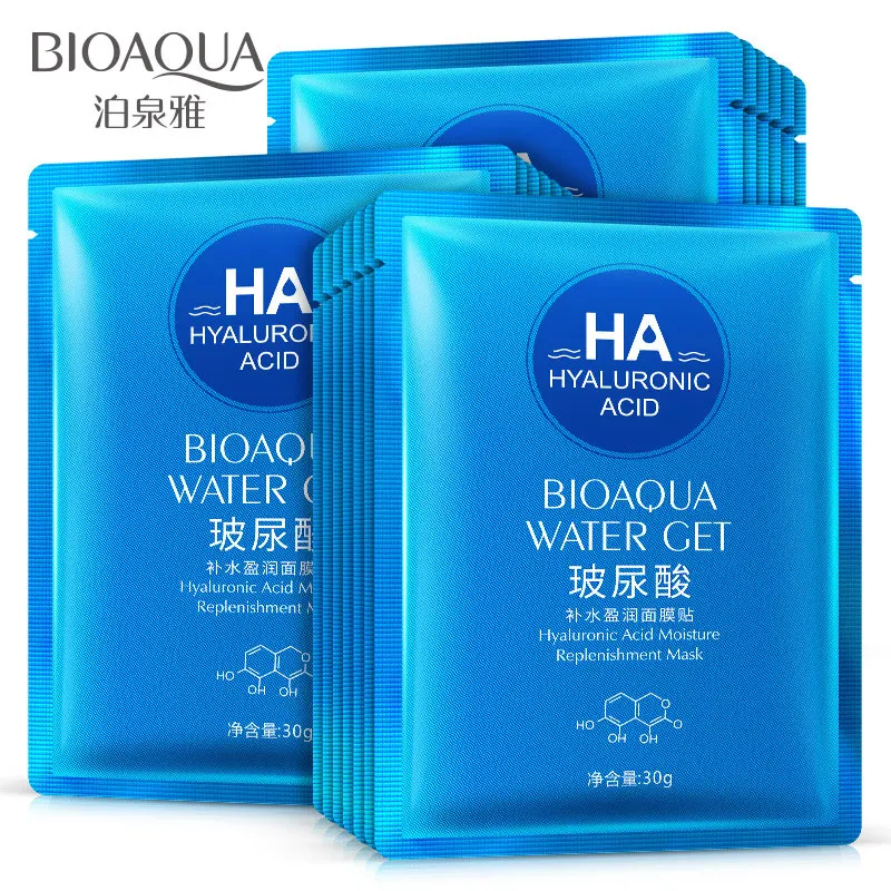 

BIOAQUA Hyaluronic Acid Liquid Moisturizing Facial Mask Skin Care Depth Replenishment Whole Face Makeup 1 Pcs