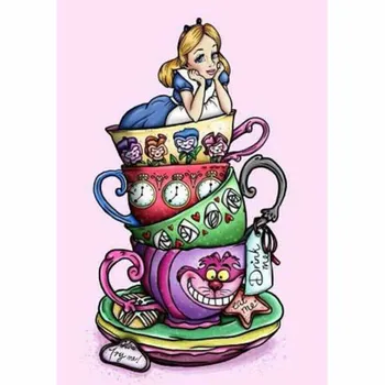 

Full Square/Round Drill 5D DIY Diamond Painting "Cartoon princess cup" Embroidery Cross Stitch Mosaic Home Decor A01783