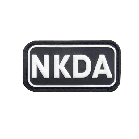 Сувениры 3D ПВХ NKDA патч тактическая эмблема значки NKDA буквы резиновые нашивки для поднятия боевого духа с крюком и петлей 6 цветов для сумки одежды - Цвет: 2