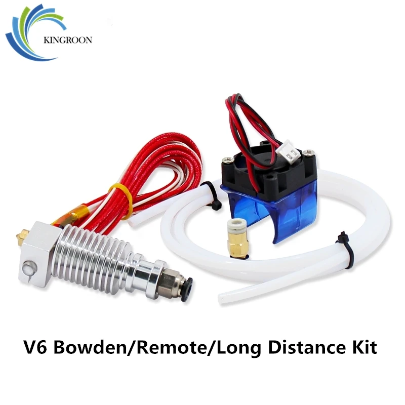 

KINGROON V6 J-head Hotend Bowden Extruder Full Set With Fan 12V Heater PTFE Tubing 1.75mm 3mm Remote For 3D Printer Parts