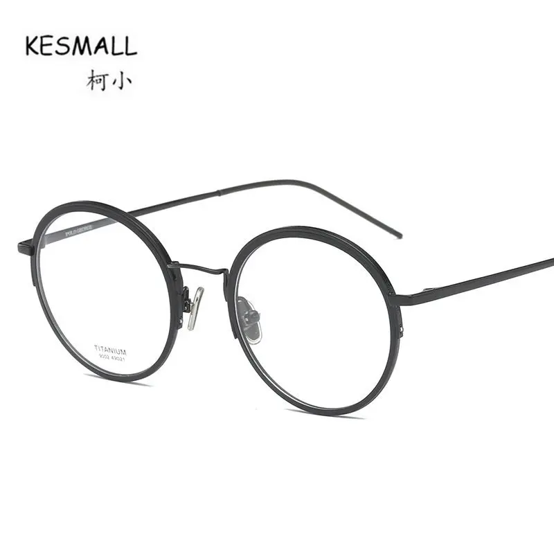 Здесь продается  KESMALL New Prescription Glasses Men Women Pure Titanium Alloy Eyewear Frame With Myopia Lens Gafas Transparente Mujer XN691P  Одежда и аксессуары