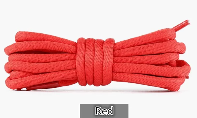 Круглые шнурки для кроссовок, повседневная спортивная обувь для папы, шнурки 100 см, 120 см, 140 см, 160 см, разноцветные шнурки, белые, черные, красные, синие, серые - Цвет: Red