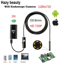 HD720P WIFI Iphone Endoscope Snake USB Camera 8mm Lens 3.5M 2M Android Tablet PC Pipe Inspection Borescope USB Camera