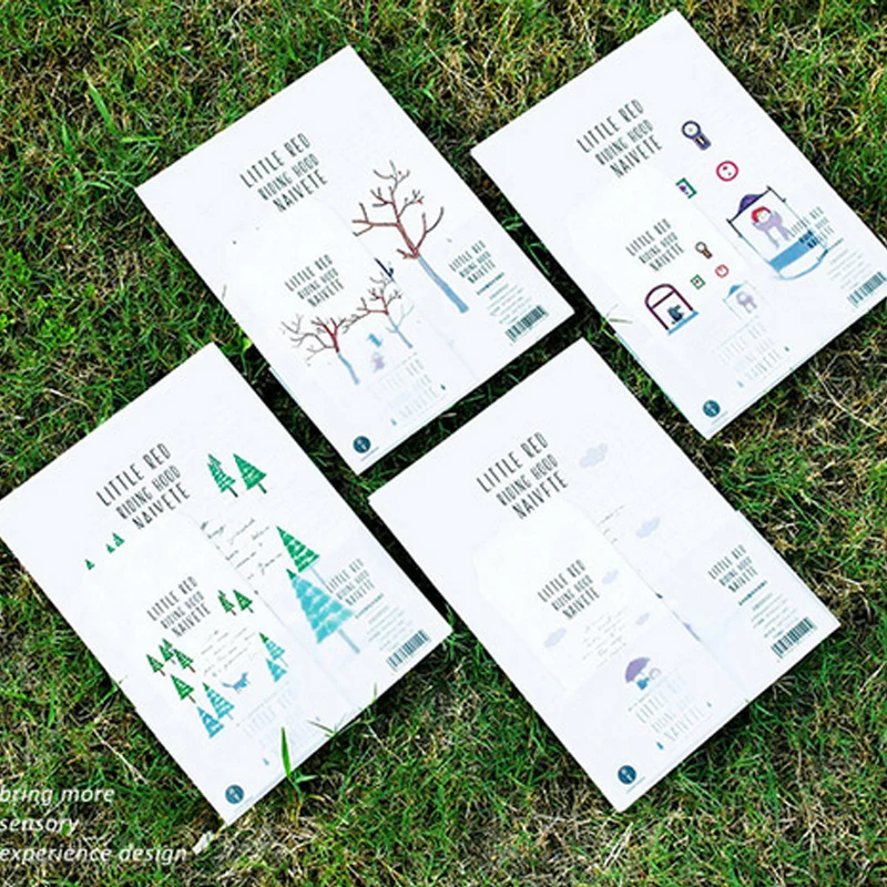 

3 envelope + 6 paper /Lot Creative Fairy tale envelope postcards greeting card cover paper envelopes stationery school supplies