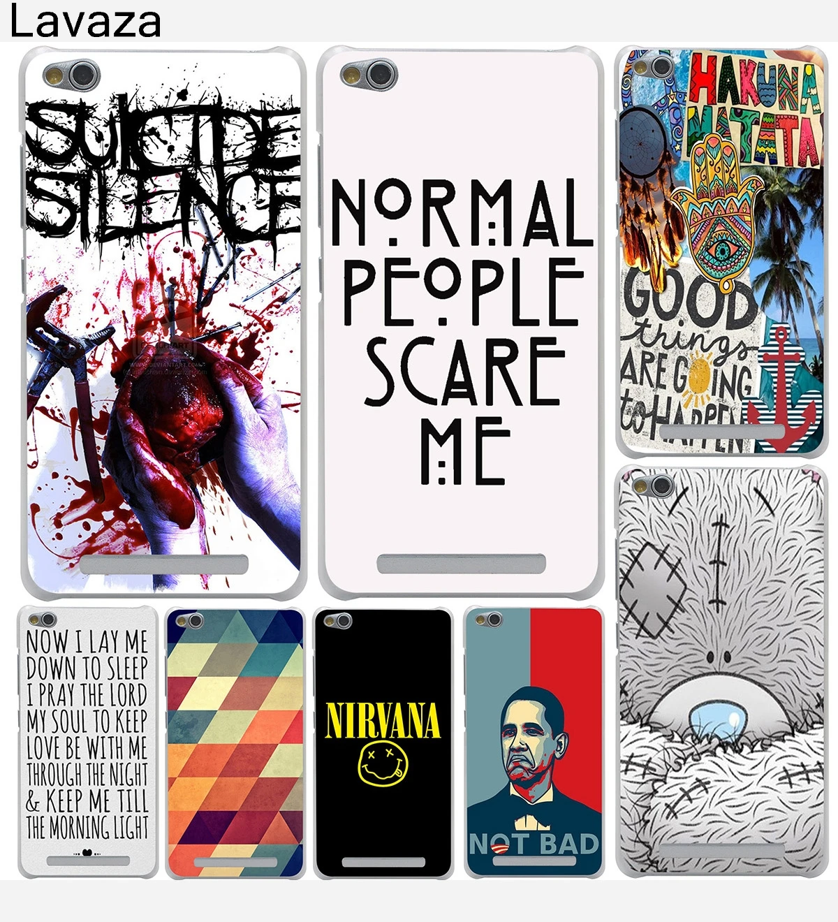 

Nirvana Typography Hard Cover Case for Meizu M2 M3 Note M2 Mini & Redmi 2 2A 3 Pro 3S Note 2 Note 3 Pro