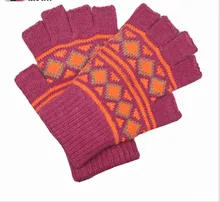 Autumn and winter Men and women half finger Fashion touch wool knited keep warm Gloves & Mittens K022
