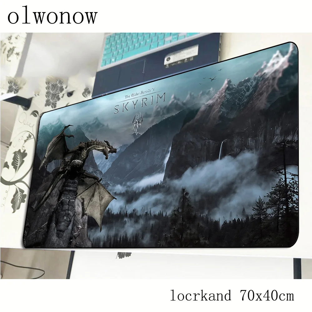 Игровой коврик для мыши skyrim 700x400x2 мм игровой ноутбука большой locrkand мышь ПК