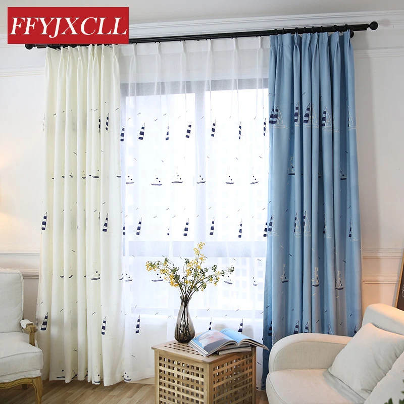 Korean Sailboat Cartoon Embroidered Children Curtains for ... Korean Sailboat Cartoon Embroidered Children Curtains for ... on {keyword}