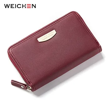 

Weichen Long Wallet For Women Brand Zipper Female Wallets Money Coin Purse Cell Phone Pocket Women Card Holder Coin Bag Ladies