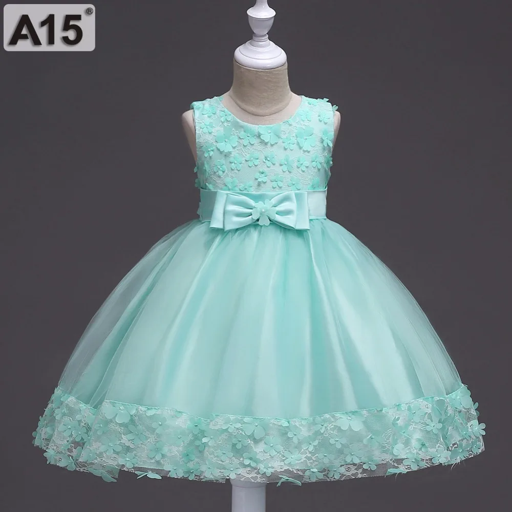 

Princess Dresses for Children Girls Birthday Party Dress Flower Girl Wedding Clothing Kids Lace Dress Crianca Fiesta Vestidos 12