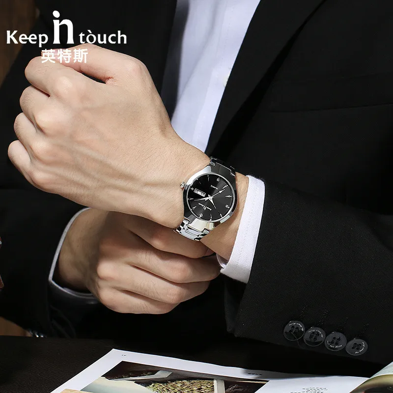 KEEP IN TOUCH модные простые мужские часы из сплава кварцевые мужские часы светящиеся водонепроницаемые мужские часы relogio masculino Assista