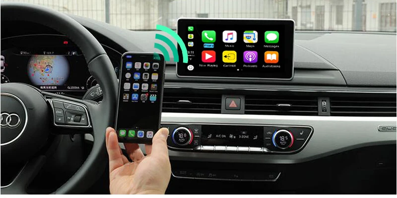 Aftermarket адаптер мультимедиа A6 C7 MMI маленький экран OEM беспроводной Apple CarPlay решение модернизации с обратной камерой для Audi