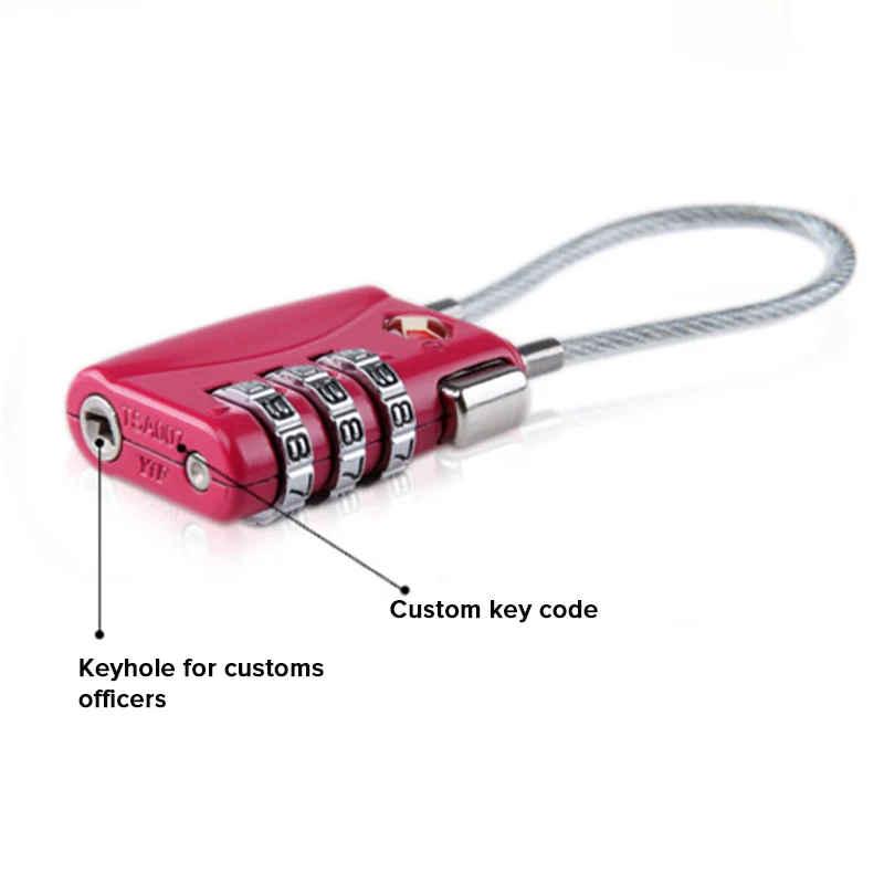 JULY'S SONG TSA Resettable 3 Digit Combination Lock Safe Password Lock For Luggage And Customs Strong Anti-theft Code Locks JULY'S SONG TSA Resettable 3 Digit Combination Lock Safe Password Lock For Luggage And Customs Strong Anti-theft Code Locks