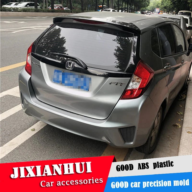 For Fit Spoiler 2014 2017 Honda Jazz yck Spoiler ABS plastic Material