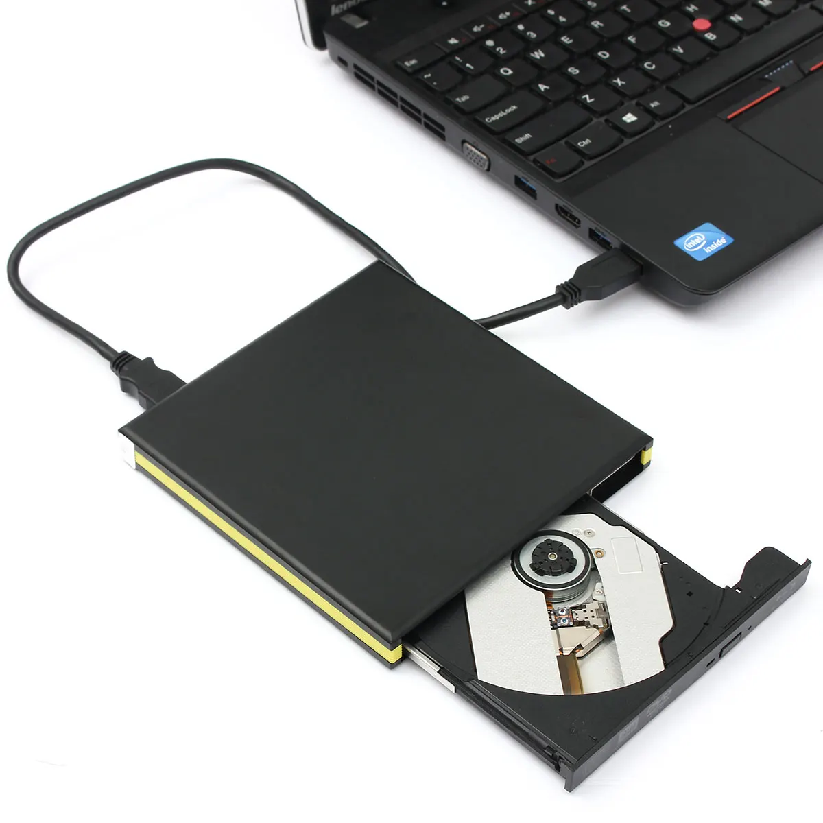 

USB 3.0 Blu-ray Burner Drive BD-RE External DVD Recorder Writer DVD+/-RW DVD-RAM 3D Player for Laptop