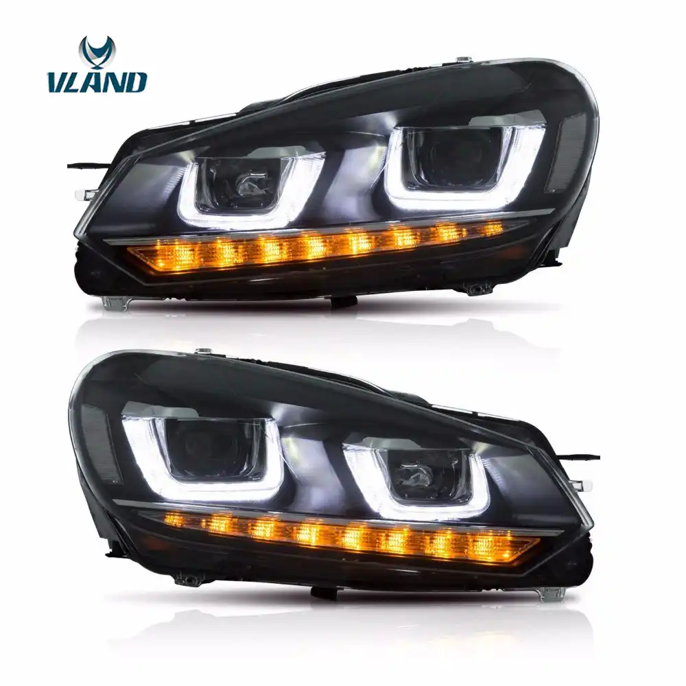VLAND Front Light For Volkswagen Golf 6 MK6 LED Headlight 2010 2011